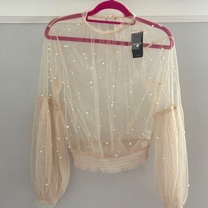 NWT Forever 21 blush long sleeve shirt.